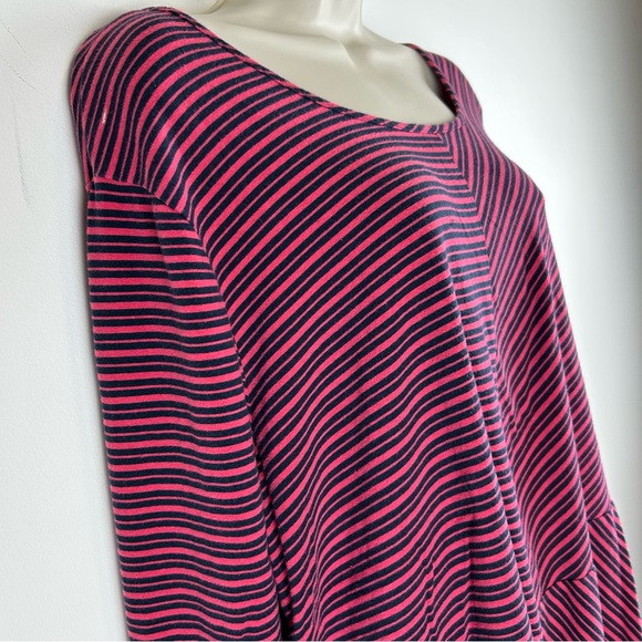 J.Jill Berry & Black Striped Long-Sleeve Tunic Plus 3X Soft and Comfy Casual - Picture 2 of 13